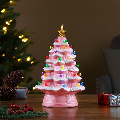 Mr Christmas Nostalgic Pink Christmas Tree Table Decor