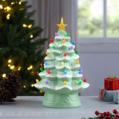 Mr Christmas Nostalgic Seafoam Christmas Tree Table Decor