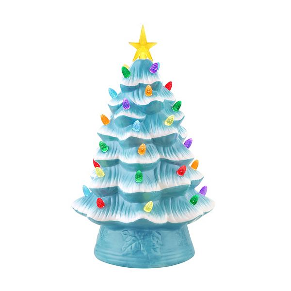 Mr christmas nostalgic light blue christmas tree table decor