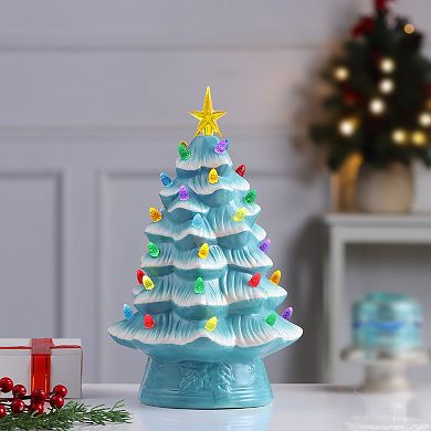 Mr Christmas Nostalgic Light Blue Christmas Tree Table Decor