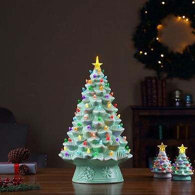 Mr Christmas Nostalgic Seafoam Christmas Tree Floor Decor