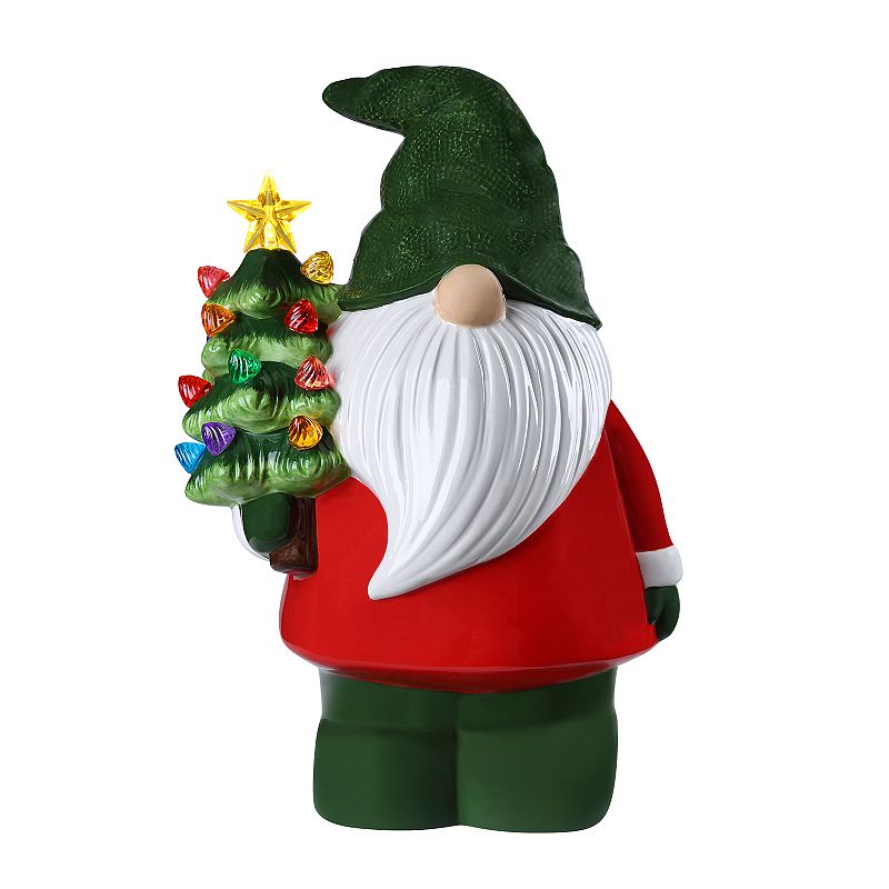 Mr Christmas Nostalgic Gnome Figurine Table Decor, Green