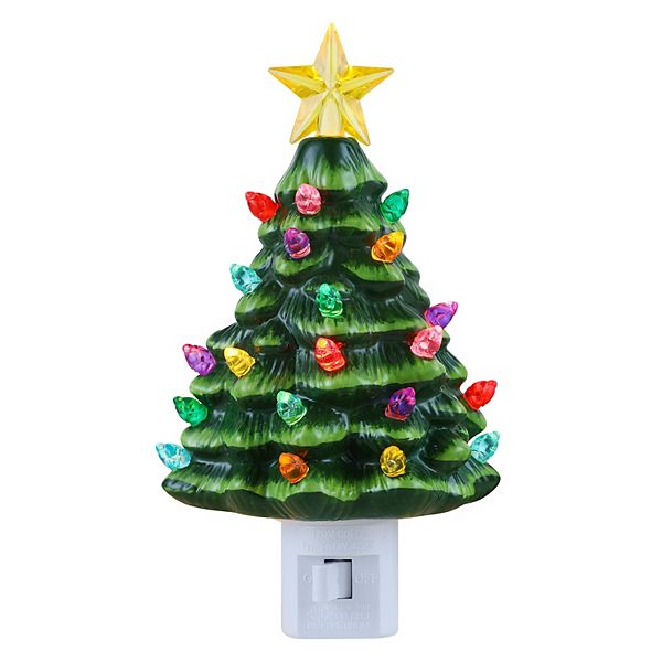 Mr Christmas Nostalgic Green Christmas Tree Night Light