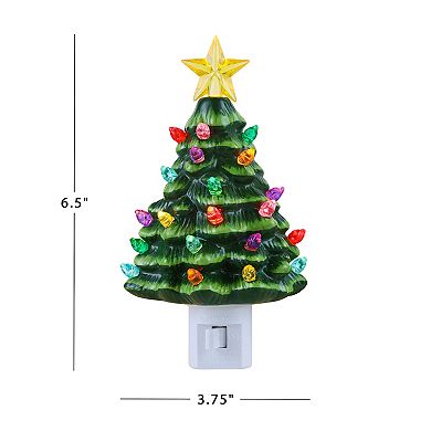 Mr Christmas Nostalgic Green Christmas Tree Night Light