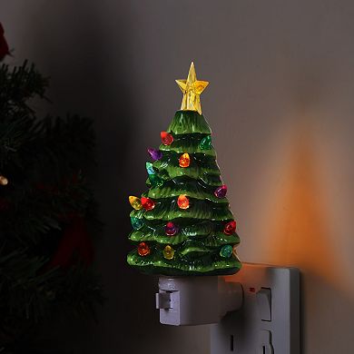 Mr Christmas Nostalgic Green Christmas Tree Night Light