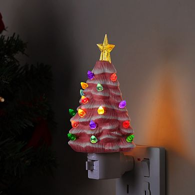 Mr Christmas Nostalgic Pink Christmas Tree Night Light