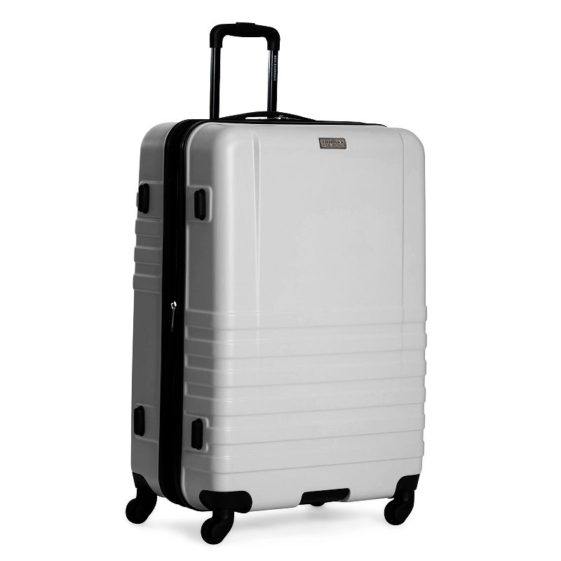 Ben Sherman Hereford Hardside Spinner Luggage, White, 20 Carryon