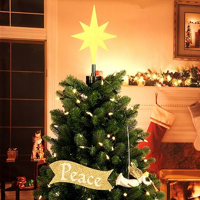 Mr Christmas Animated Angel Peace Banner Star Tree Topper