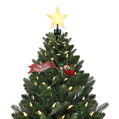 Mr Christmas Animated Elves Sleigh Christmas Tree Topper