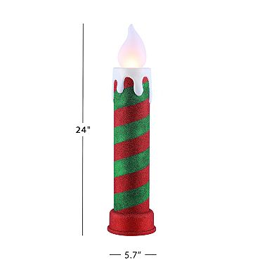 Mr Christmas LED Striped Candle Floor Decor