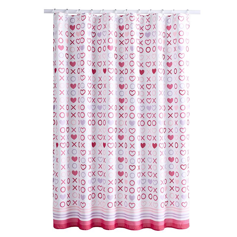 Celebrate Together Valentines Day XOXO Shower Curtain, White, 70 X 70