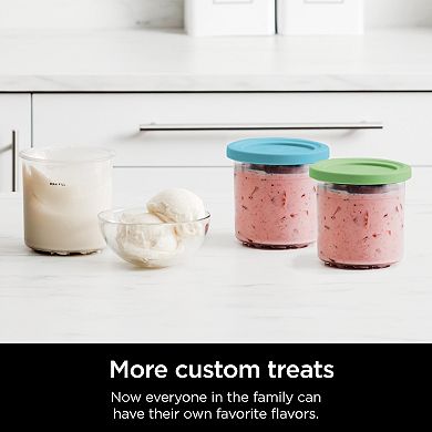 Ninja CREAMi Pints and Colored Lids – 2 Pack, Compatible with NC300 Series