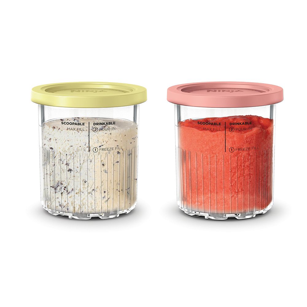 Ninja CREAMi Deluxe Pints and Lids - 2 Pack, NC500 Series Ninja Cream® Deluxe