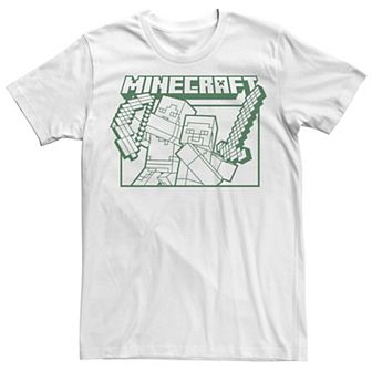 Men's Minecraft Action Blocks Alex Steve Warriors Tee