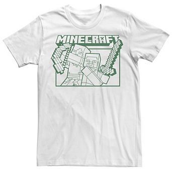 Men's Minecraft Action Blocks Alex Steve Warriors Tee
