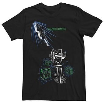 Men's Minecraft River Skeleton Arrow Shooting Tee