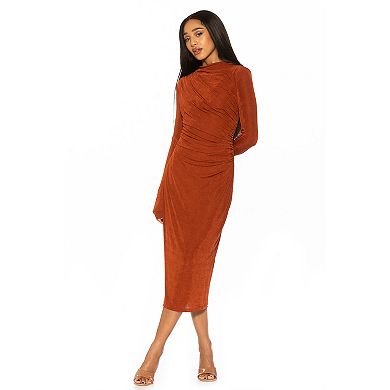Women's ALEXIA ADMOR Draped Midi Sheath Dress