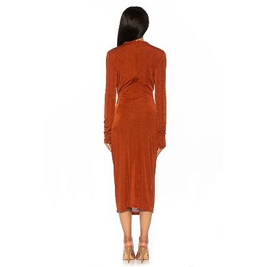 Women's ALEXIA ADMOR Draped Midi Sheath Dress
