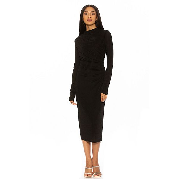 Women's ALEXIA ADMOR Draped Midi Sheath Dress