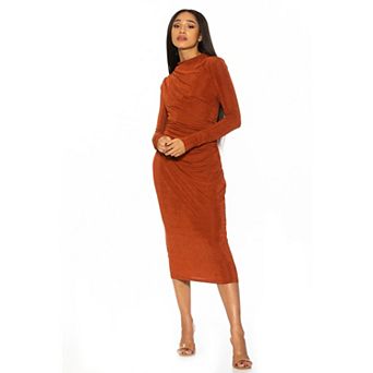 Women's ALEXIA ADMOR Draped Midi Sheath Dress