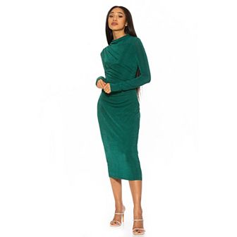Women's ALEXIA ADMOR Draped Midi Sheath Dress