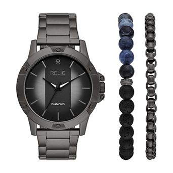 Relic by Fossil Men's Rylan Gunmetal Tone Watch Set