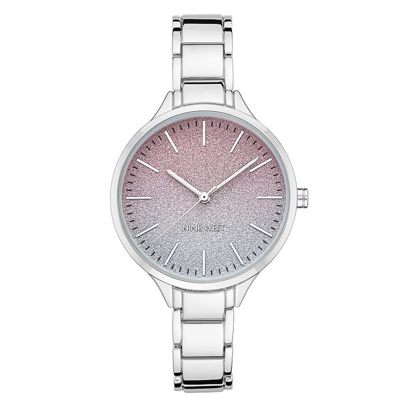 Nine West Women's Bracelet Watch with Ombre Dial, Size: Medium, Silver