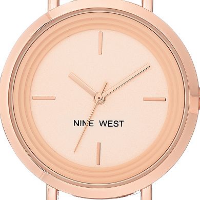 Nine West Women's Rose Gold Tone Mesh Bracelet Watch