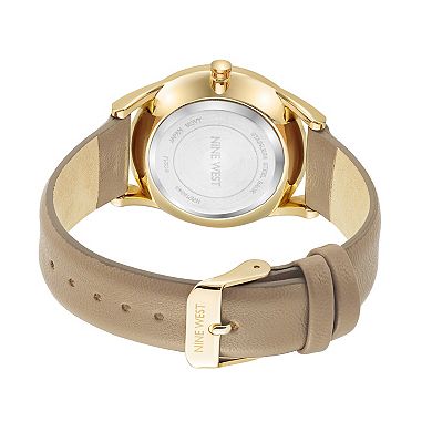 Nine West Women's Faux Leather Strap Watch