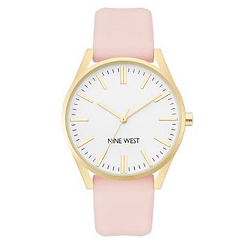 Nine West Women's Faux Leather Strap Watch