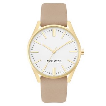 Nine West Women's Faux Leather Strap Watch