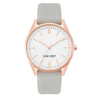 Nine West Women's Faux Leather Strap Watch