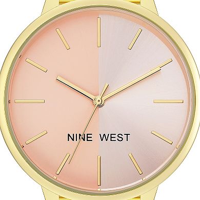 Nine West Women's Split Dial Mesh Watch