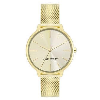 Nine West Women's Split Dial Mesh Watch