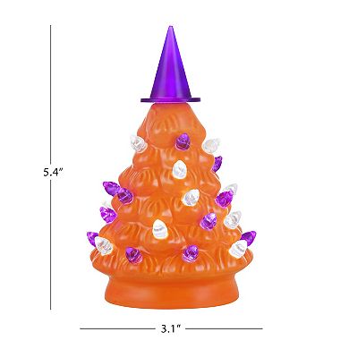 Mr. Halloween Witch Hat Halloween Tree Table Decor 2-piece Set