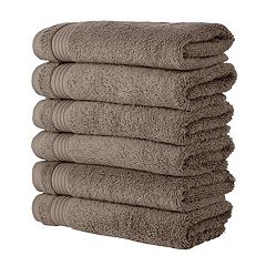 Classic Turkish Towels Genuine Cotton Soft Absorbent Amadeus Bath Towels 30x54 4 Piece Set, Brown