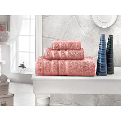 Classic Turkish Towels Genuine Cotton Soft Absorbent Antalya 12 Piece Set With 4 Bath Towels, 4 Hand Towels, 4 Washcloths