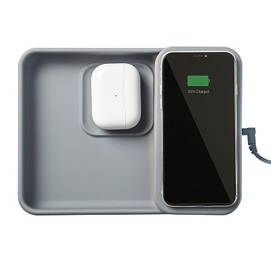 Tylt Tray Pivot Wireless Phone & Headphone Charger with Vanity Tray Set