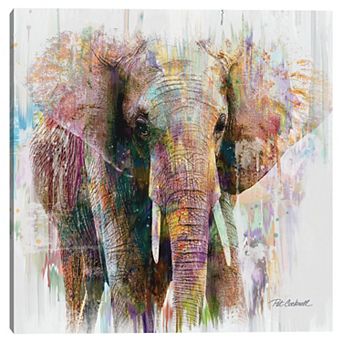 Masterpiece Elephant Portrait Canvas Wall Art