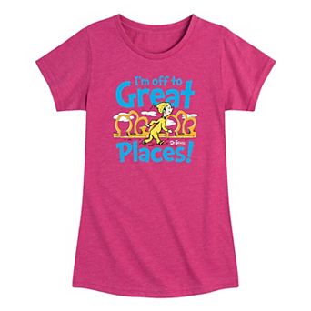 Girls 7-16 Dr. Seuss "I'm Off To Great Places!" Graphic Tee
