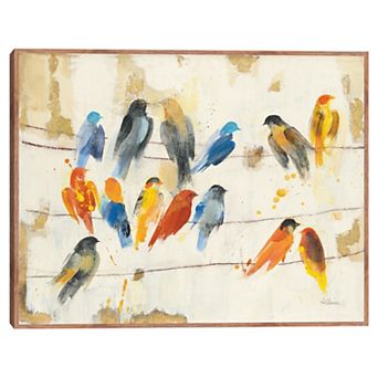 Masterpiece Town Meeting Birds Framed Wall Art