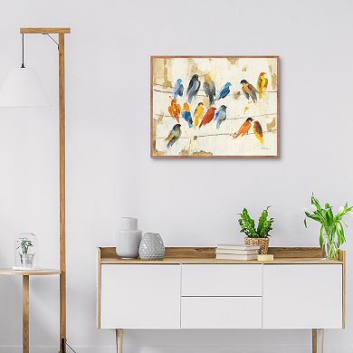 Masterpiece Town Meeting Birds Framed Wall Art