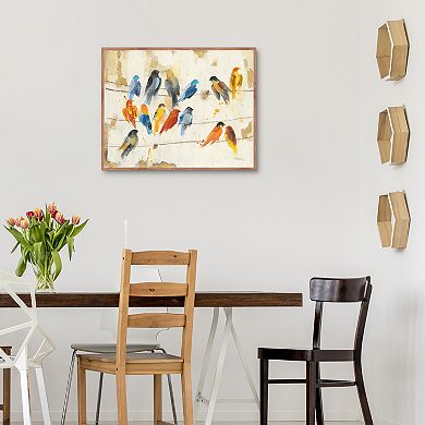 Masterpiece Town Meeting Birds Framed Wall Art