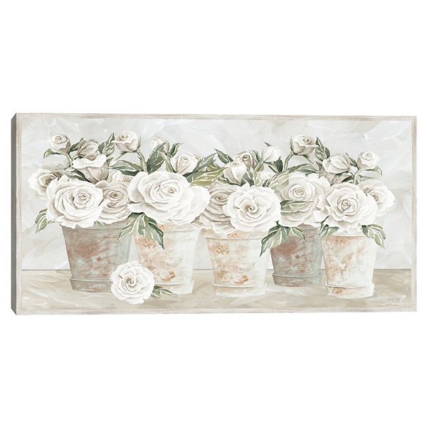 Master Piece Potted Roses Framed Wall Art