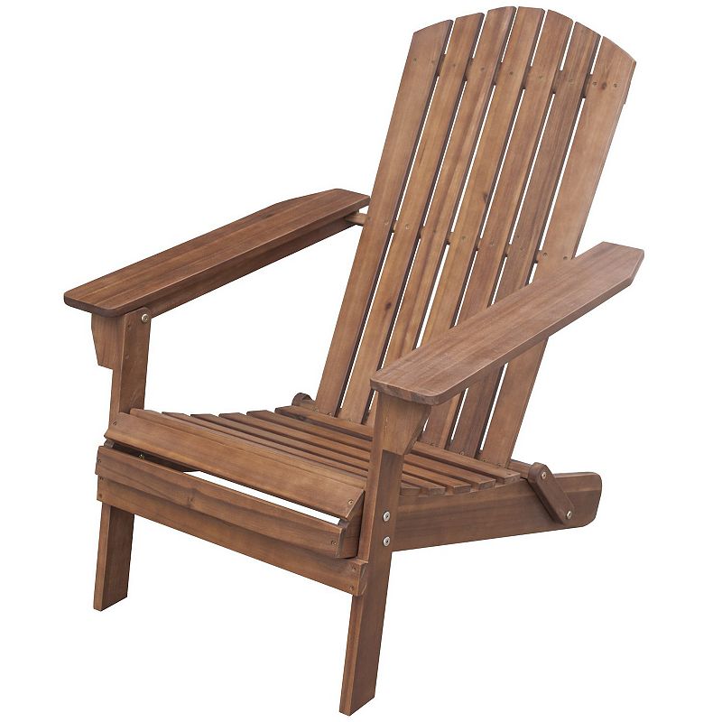 Sonoma Goods For Life Acacia Wood Adirondack Patio Chair, Med Beige