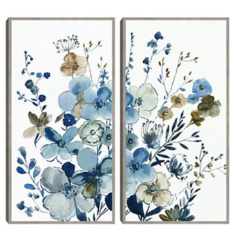 Masterpiece Blue Blossoming Garden Framed Wall Art