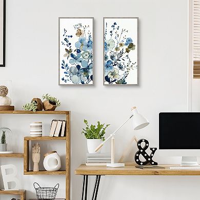 Masterpiece Blue Blossoming Garden Framed Wall Art