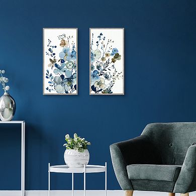 Masterpiece Blue Blossoming Garden Framed Wall Art