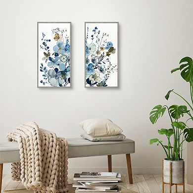 Masterpiece Blue Blossoming Garden Framed Wall Art