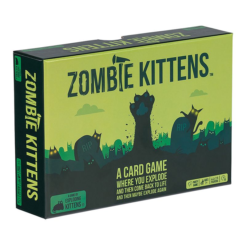 49226417 Exploding Kittens Zombie Kittens Card Game, Green sku 49226417